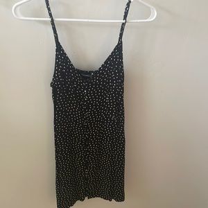 Abercrombie black and white polka dot mini dress